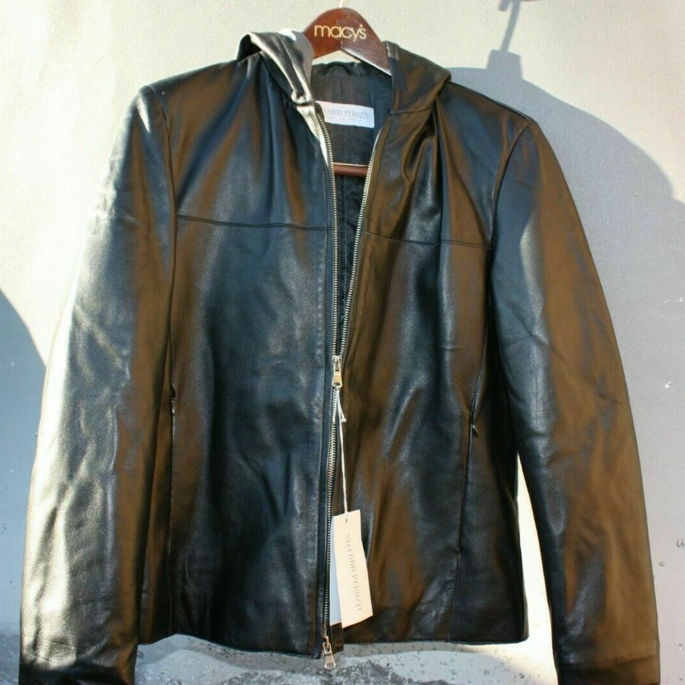 Stefano Peruzzi Women's Leather Jacket Made In Italy Size 8